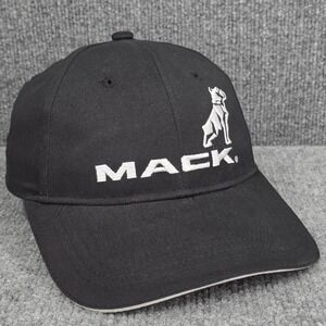 Mack Hat Cap Snap Back Adjustable Black Bulldog Logo Trucking Workwear Mens
